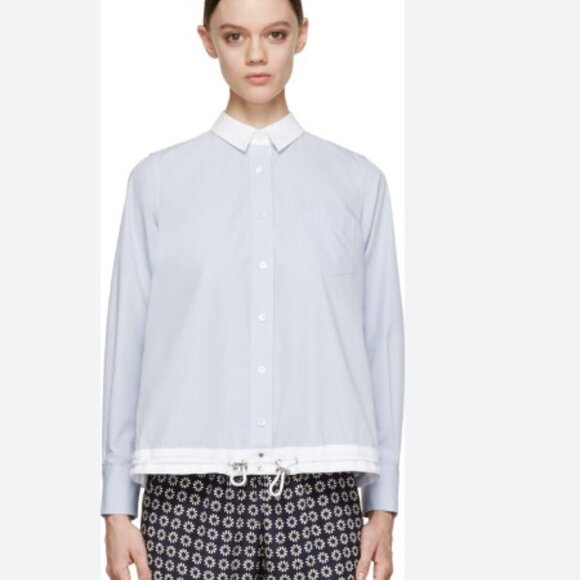Sacai Tops - Sacai Luck Trapeze Blouse Toggle Detail